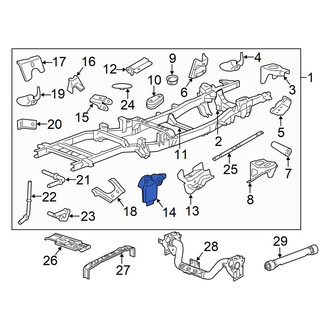 Ram OE - Left Suspension Shock Absorber Bracket