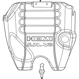 Ram OE - Engine Appearance Cover (2500 / 3500 Regular Cab / Crew Cab / Mega Cab 5.7L)