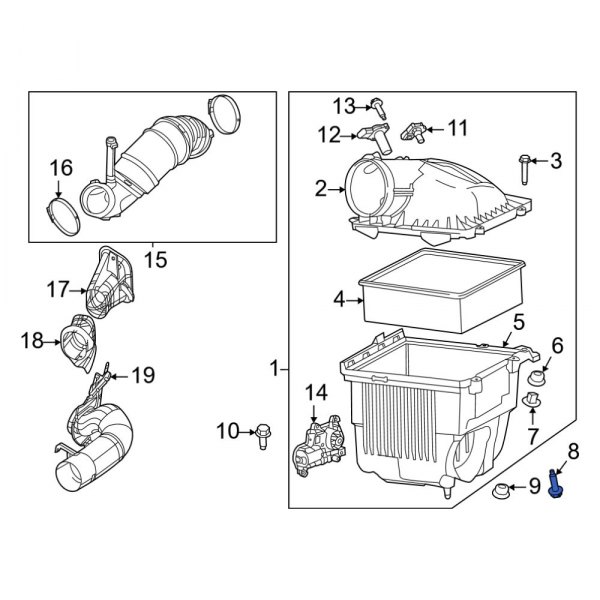 Ram OE 6508533AA Air Filter Housing Bolt