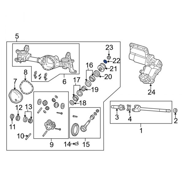 Ram OE 5086703AA Front Drive Shaft Pinion Yoke Washer
