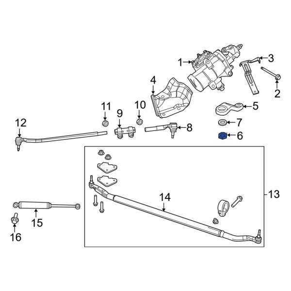 Steering Pitman Arm Nut