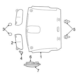 Ram OE - Cab - Interior Trim (Headliner & Components), (2500 / 3500 Regular Cab / Crew Cab / Mega Cab)