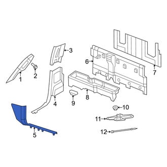 Ram OE - Rear Left Door Sill Plate