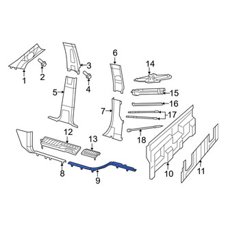 Ram OE - Rear Left Door Sill Plate