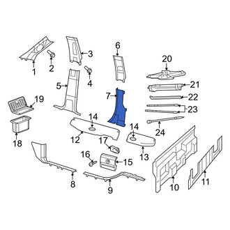 Ram OE - Left Upper Body C-Pillar Trim Panel