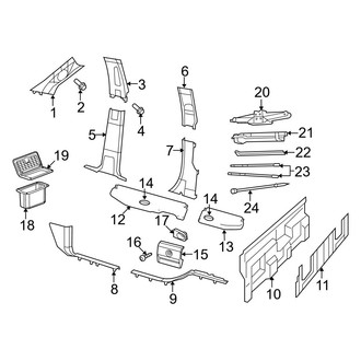 Ram OE - Cab - Interior Trim (Pillars & Floor), (2500 / 3500 Regular Cab / Crew Cab / Mega Cab)