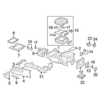 Ram OE - Center Console (Full Console, W/O Premium), (2500 / 3500 Regular Cab / Crew Cab / Mega Cab)