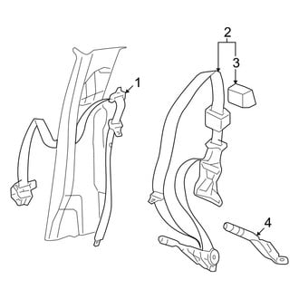 Ram OE - Restraint Systems - Rear Seat Belts (2500 / 3500 Regular Cab / Crew Cab / Mega Cab)