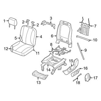 Ram OE - Seats & Tracks - Front Seat Components (40% Seat, Vinyl), (2500 / 3500 Regular Cab / Crew Cab / Mega Cab)