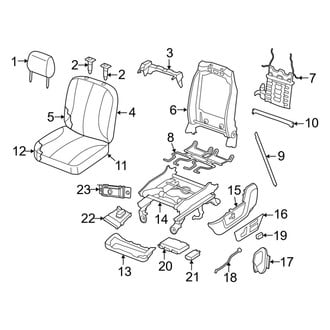 Ram OE - Seats & Tracks - Front Seat Components (40% Seat, Cloth), (2500 / 3500 Regular Cab / Crew Cab / Mega Cab)