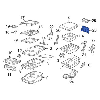 Ram OE - Center Rear Console Trim Panel