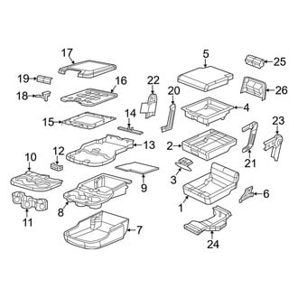 Ram OE - Seats & Tracks - Front Seat Components (20% Seat), (2500 / 3500 Regular Cab / Crew Cab / Mega Cab)