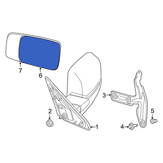 Ram OE - Front Left Door Mirror Glass