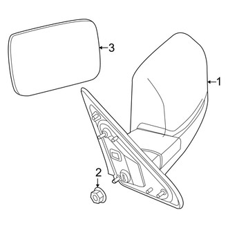 Ram OE - Front Door - Outside Mirrors (Power Mirror), (2500 / 3500 Regular Cab / Crew Cab / Mega Cab)