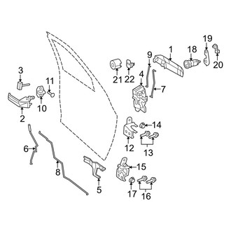 Ram OE - Front Door - Lock & Hardware (2500 / 3500 Regular Cab / Crew Cab / Mega Cab)