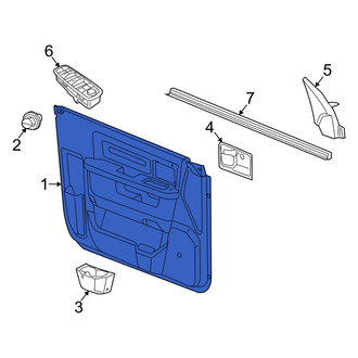 Ram OE - Rear Left Inner Door Interior Trim Panel