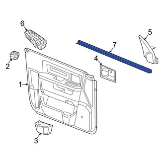 Ram OE - Front Inner Door Window Belt Weatherstrip