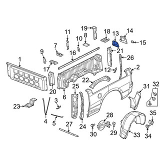 Ram OE - Right Truck Bed Panel Reinforcement Bracket