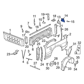 Ram OE - Right Truck Bed Panel Reinforcement Brace