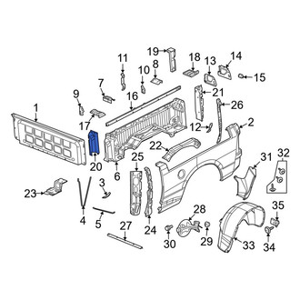 Ram OE - Rear Right Inner Truck Bed Panel