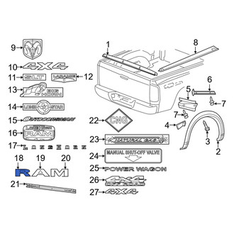 Ram OE - Rear Tailgate Emblem