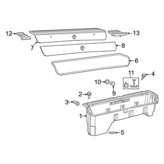 Ram OE - Pick Up Box - Stowage Compartment (Rambox), (2500 / 3500 Regular Cab / Crew Cab / Mega Cab)