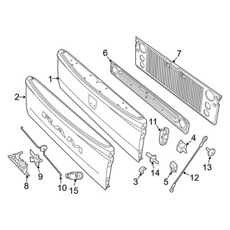 Ram OE - Pick Up Box - Tail Gate (8' Bed)