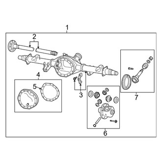 Ram OE - Rear Suspension - Axle Housing (With 292 mm Axle, Dual Rear Wheels), (3500)