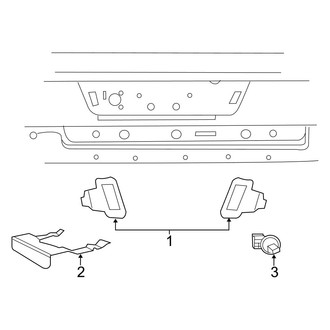 Ram OE - Rear Lamps - License Lamps (2500 / 3500 Regular Cab / Crew Cab / Mega Cab)