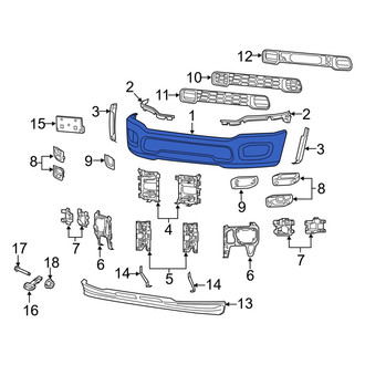 Ram OE - Front Bumper Face Bar