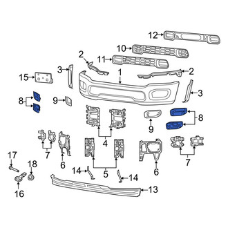Ram OE - Front Fog Light Trim