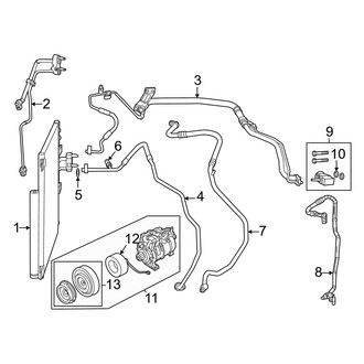 Ram OE - Air Conditioner & Heater - Condenser, Compressor & Lines (6.4L)
