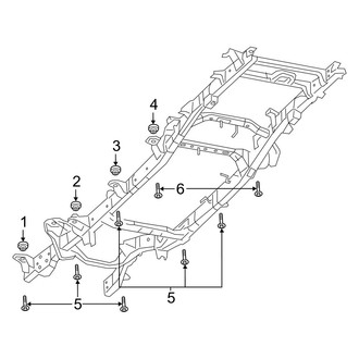 Ram OE - Frame & Components (6.4' Box Body Mounting), (Big Horn / Laramie / Laramie Longhorn / Limited / Lone Star / Power Wagon / Tradesman Crew Cab)