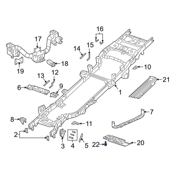 Powertrain Skid Plate Bolt