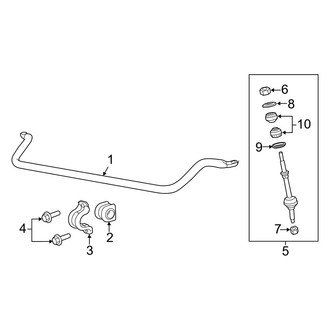 Ram OE - Front Suspension - Stabilizer Bar & Components (W/O Electronic Disconnect)