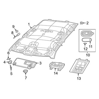 Ram OE - Cab - Interior Trim (Headliner & Components), (Big Horn / Lone Star / Tradesman Regular Cab)