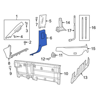 Ram OE - Right Lower Door Pillar Post Trim Set