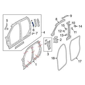 Ram OE - Rear Left Inner Uniside Bracket