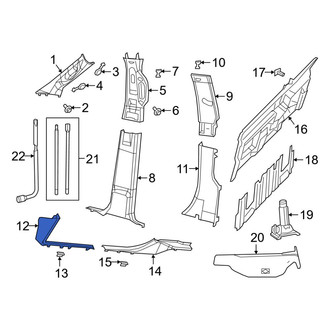 Ram OE - Left Kick Panel Trim