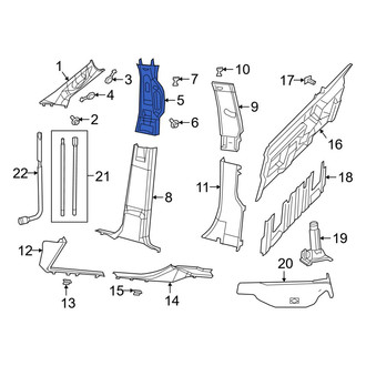 Ram OE - Right Lower Door Pillar Post Trim Set