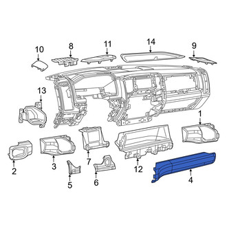 Ram OE - Right Lower Instrument Panel Trim Panel