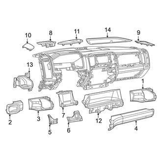 Ram OE - Instrument Panel Components (Upper Components)