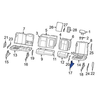 Ram OE - Rear Left Inner Seat Back Recliner