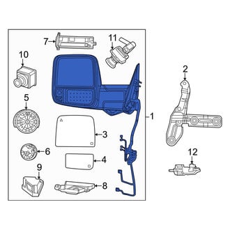 Ram OE - Front Left Door Mirror