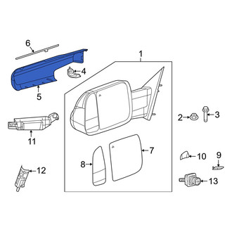 Ram OE - Front Left Door Mirror Cover