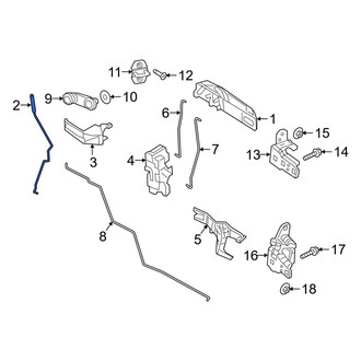 Ram OE - Rear Right Inner Door Lock Operating Rod