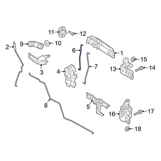Ram OE - Front Right Door Lock Operating Rod