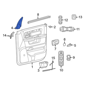 Ram OE - Front Left Door Mirror Trim Ring
