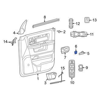 Ram OE - Front Left Interior Door Handle Screw Cap