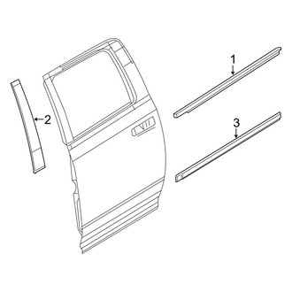 Ram OE - Rear Door - Exterior Trim (Crew Cab / Mega Cab)